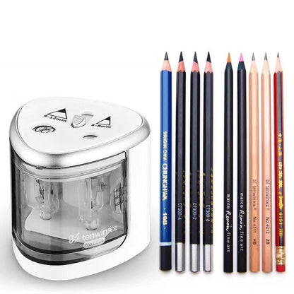 New Automatic pencil sharpener Two-hole Electric Switch Pencil Sharpener stationery Home Office School Supplies