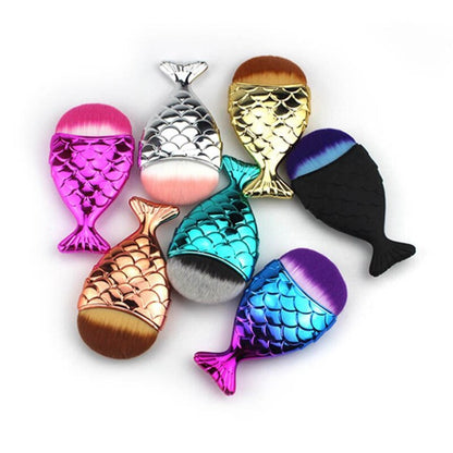 Nail Cleaning Brush Tools Remove Dust Powder Brush Nail File Art Mermaid Foundation Brush For makeup brushes Face Care