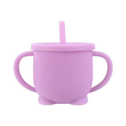 Baby Feeding Cups Baby Learning Baby Drinkware  silicone Sippy Cups For Toddlers & Kids With Silicone Sippy Cup Lids Solid