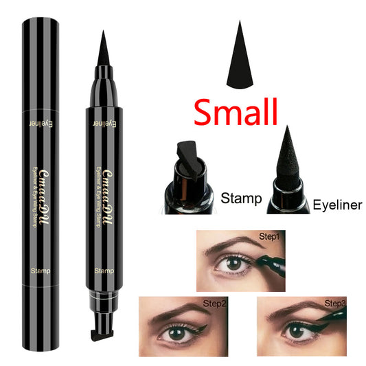 Seal Eyeliner Liquid Pen Quick-Drying Non Smudge Waterproof Eyeliner Double-Ended Eyeliner Beauty Makeup