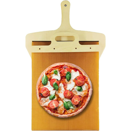 Sliding Pizza Peel Pizza Spatula Paddle Wooden Sliding Pizza Shovel with Handle for Baking Supplies Kitchen Tools