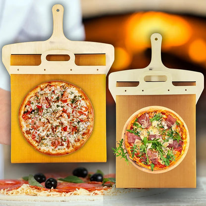 Sliding Pizza Peel Pizza Spatula Paddle Wooden Sliding Pizza Shovel with Handle for Baking Supplies Kitchen Tools