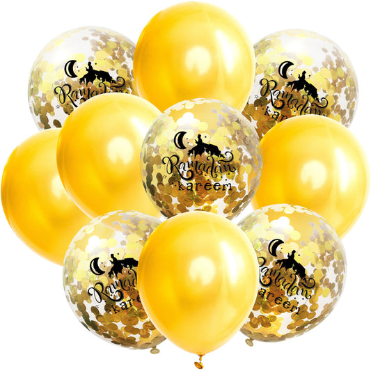 Moon Castle Party Celebrates Latex Balloon Transparent Paper Shard Glitter Balloon Set