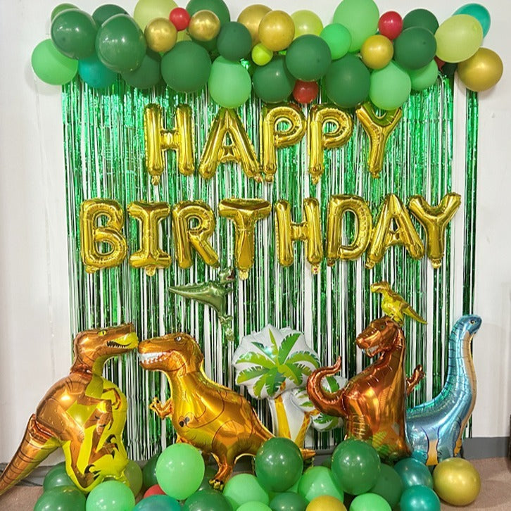 Amazon Dinosaur Party Balloon Latex Aluminum Film Party Wholesale Decoration Floating Scene Decoration Balloon Set