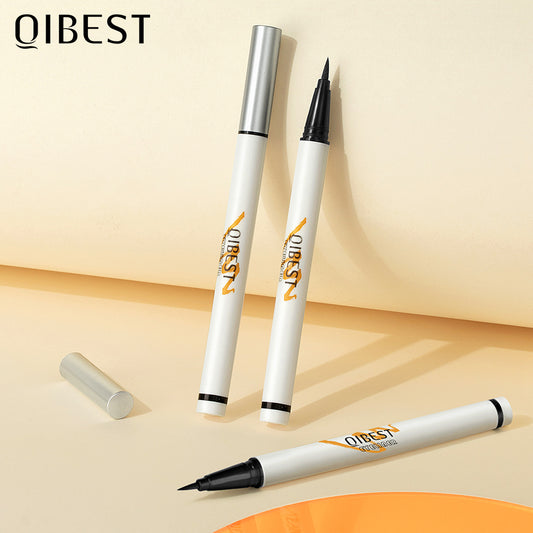 QIBEST Ultra-Fine Eyeliner Waterproof Sweat-Proof Quick-Drying No Dizzy Makeup, Smooth Beginner Student Eyeliner