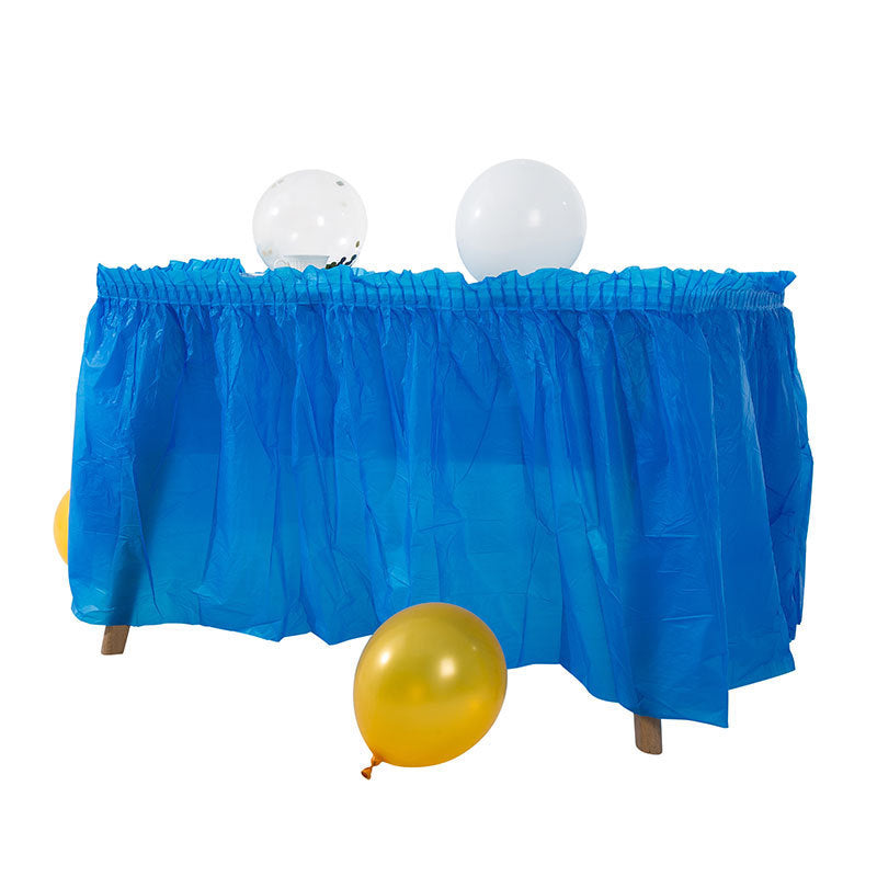 PEVA Waterproof and Oilproof Table Skirt Set Birthday Party Wedding Colorful Party Hospitality Decorative Table Skirt Set