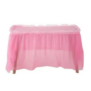 PEVA Waterproof and Oilproof Table Skirt Set Birthday Party Wedding Colorful Party Hospitality Decorative Table Skirt Set